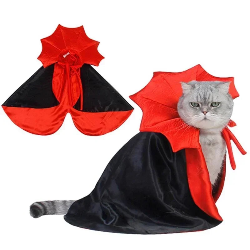 Pet Cat Clothes DIY Dress Up Halloween Kitten Cloak Dog Cloak Funny Magic Cloak Witch Vampires Transformation Decoration