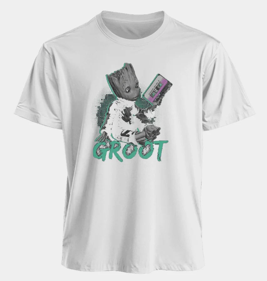 Marvel Men's and Women's T-shirts Groot Summer American Spring and Autumn New Classic Oversized Sporty Style Short-sleeved