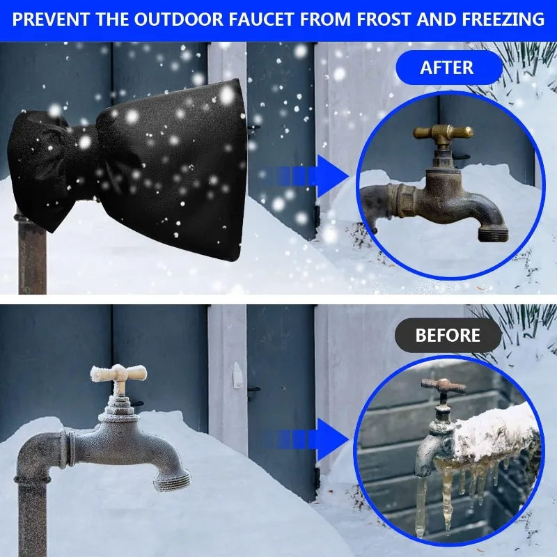 Outdoor Faucet Cover Thickened Garden Faucet Socks Waterproof Anti-freeze Tap Protection Covers Reusable Insulated Spigot Cover