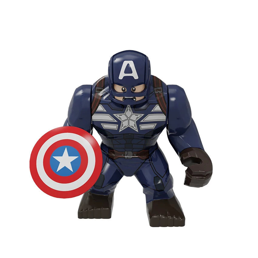 Hot Marvel movie Avengers DIY superhero 3D model character set building block assembly toy children's birthday gift boy girl