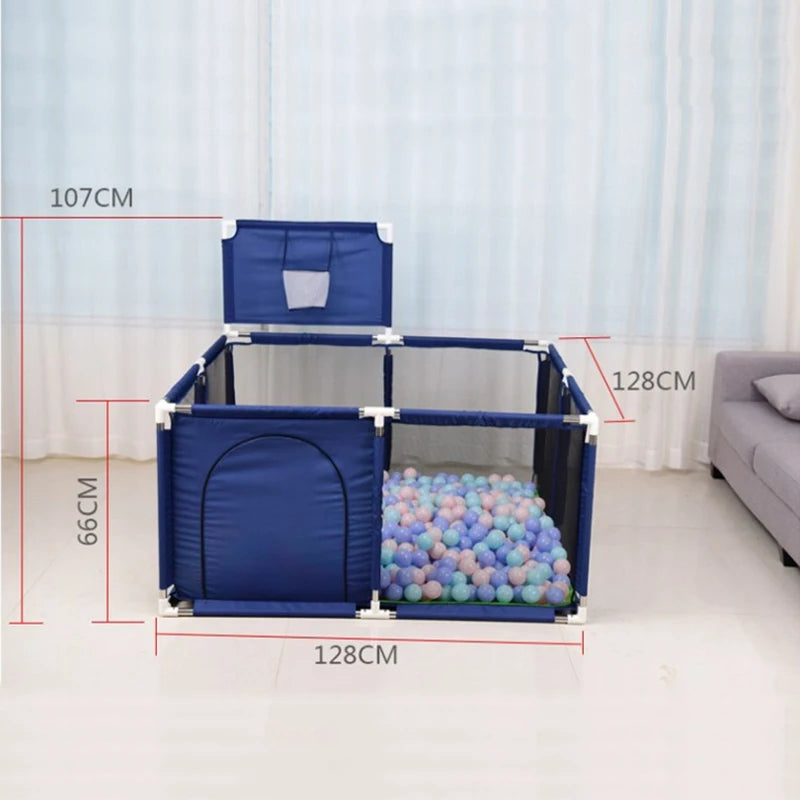 IMBABY Baby Playpen Square Baby Playground with Basketball Board Activities for Baby Large Child corral Safety Barriers Fence