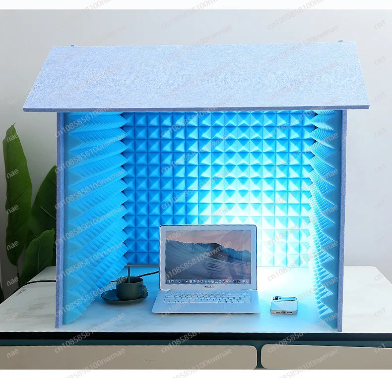 Simple desktop recording studio noise reduction office home desktop reading sound insulation cover can be moved