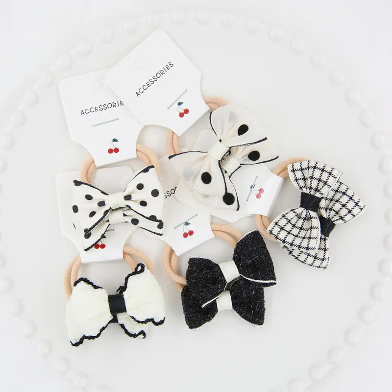 Elastic Hair Bow for Children, Children's Headwear, Hair Accessories for Girls, Cute Hair ties, Lovely Hair Rope, 10Pcs per Lot