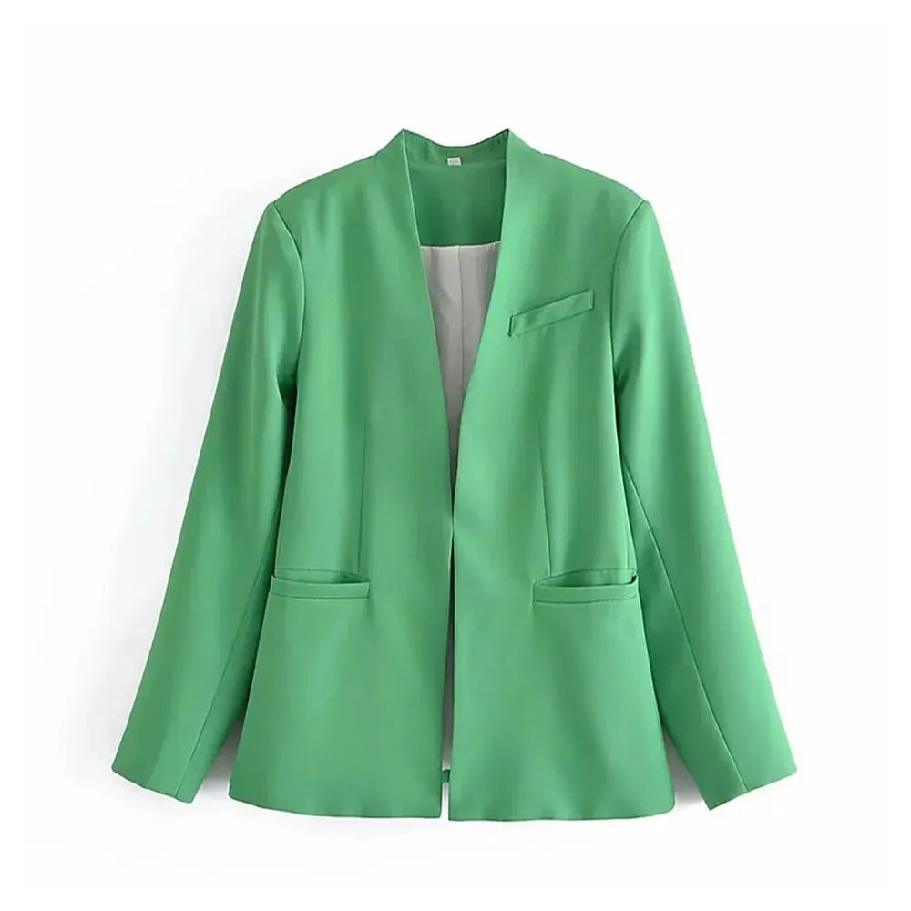 Ensemble 2 pièces pantalon taille haute et veste de bureau