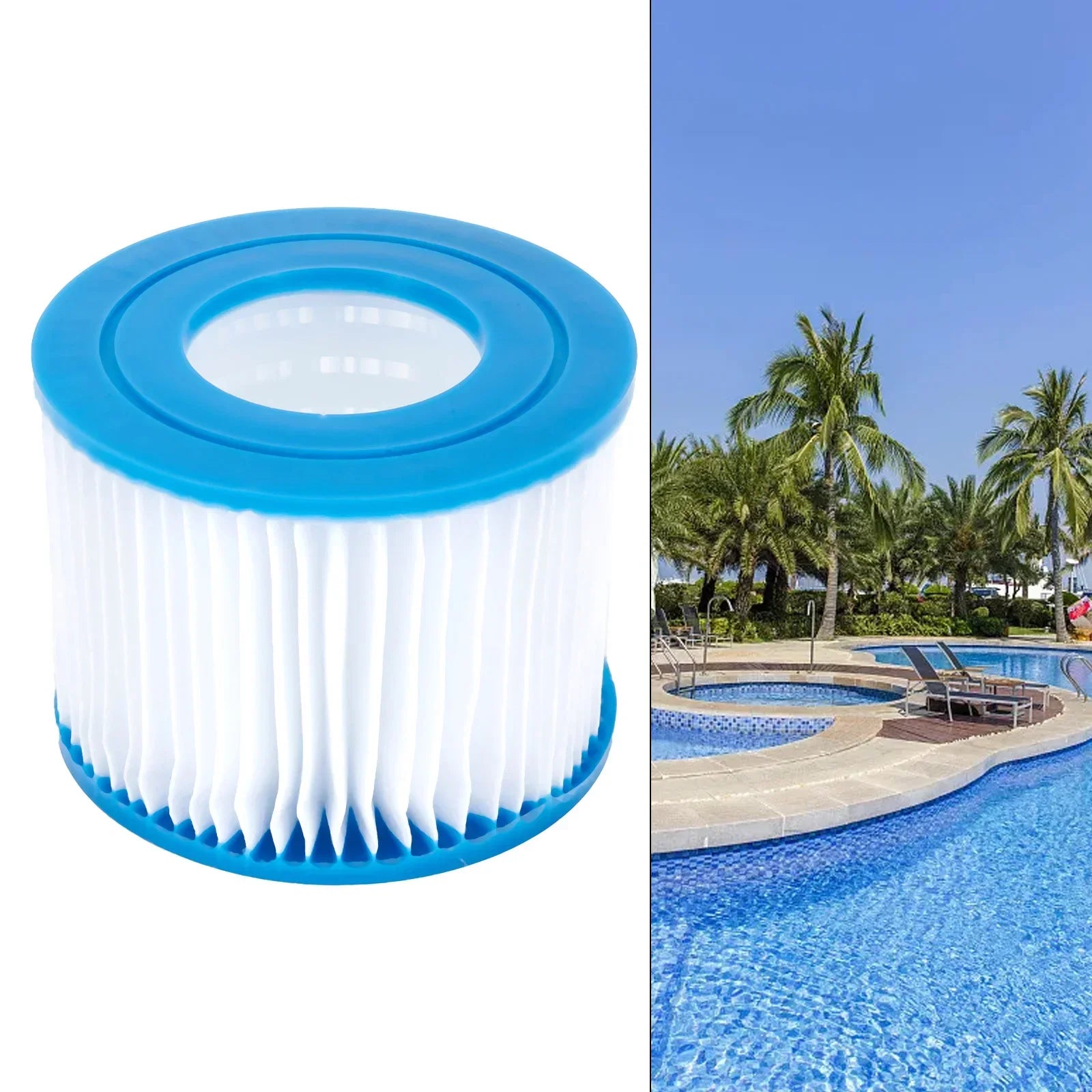 SwimmingPoolFilter For Lay Z Lazy Spa Pool Miami Vegas Monaco Cartridge Filters VI 10x8x5cm Replacement Accessories