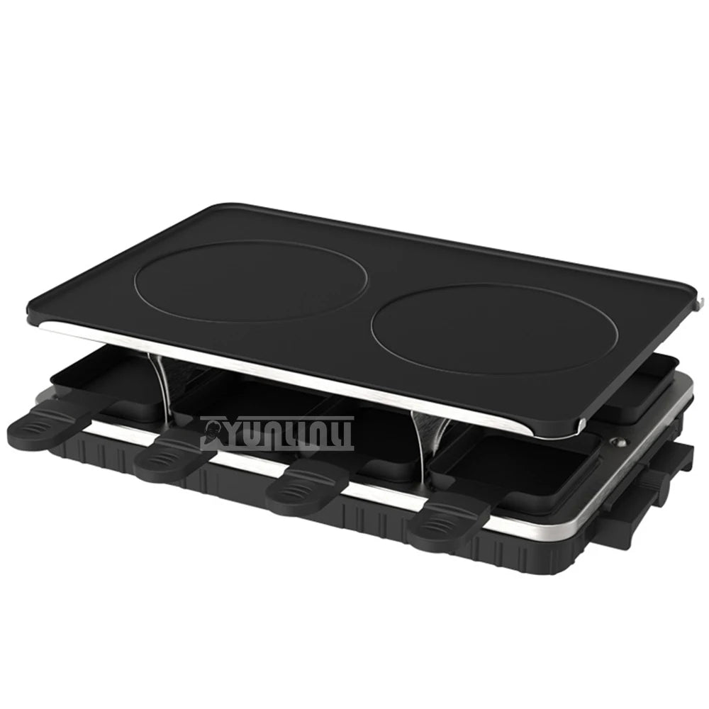 Double Layers Grill Household Electric Griddle Smokeless Non-stick Barbecue Pan Multifunctional Baking Pan