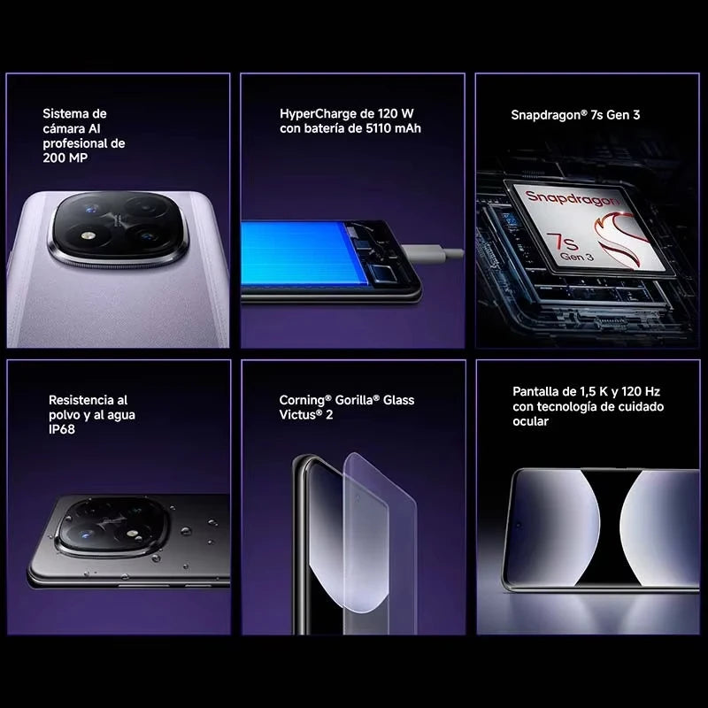 Xiaomi Redmi Note 14 Pro Plus 5G 8GB/256GB 12GB/256GB 12GB/512GB NFC Global Version Cellphone