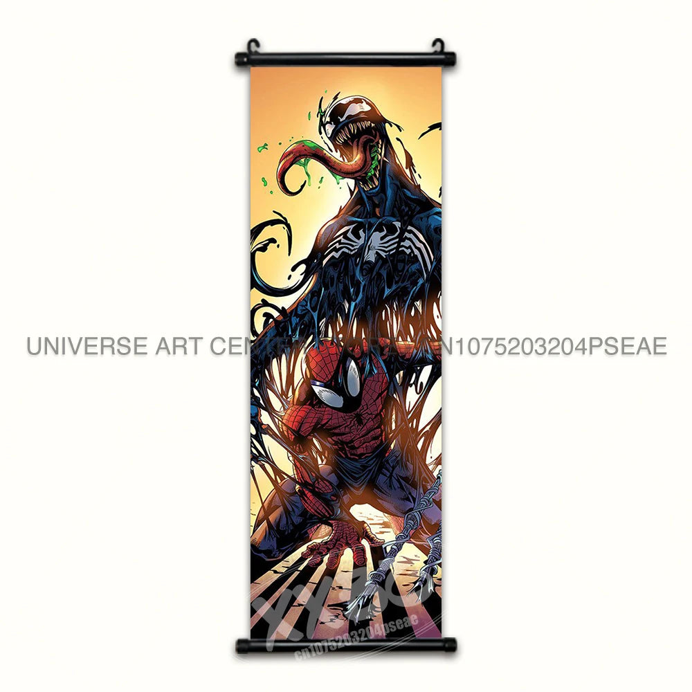 Marvel Poster Black Panther Home Decor The Avengers Wall Art Venom Hanging Painting Spider Man Scrolls Picture Wolverine Mural