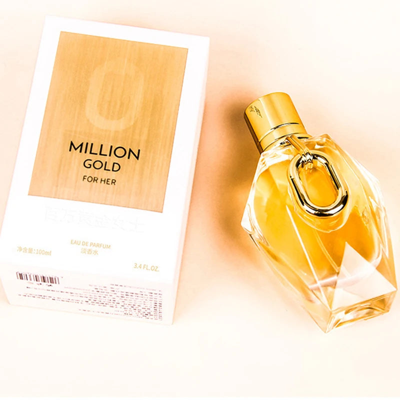 Popular Unisex Golden Million Perfume Sweet Woody Floral Romantic Fragrance Lasting Charm Temptation Sexy Date Million Perfume