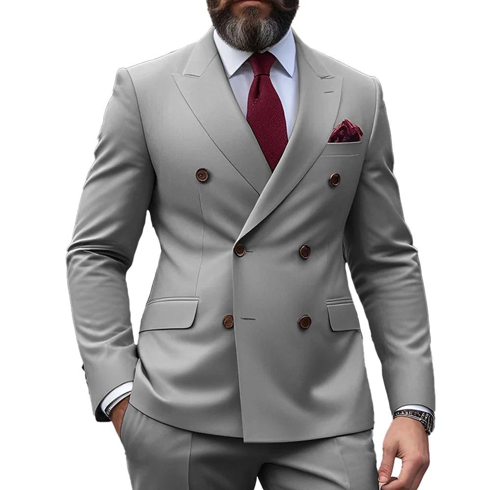 Ensemble de costume 2 pièces double boutonnage