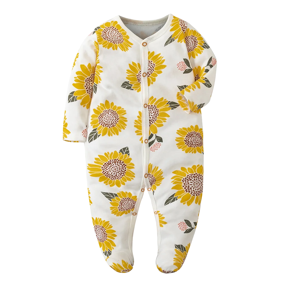 Newborn Infant Baby Boy Girl Jumpsuit 3-12Months Solid Color Long Sleeve Romper Casual Fall Spring Toddelr Clothing Baby Clothin