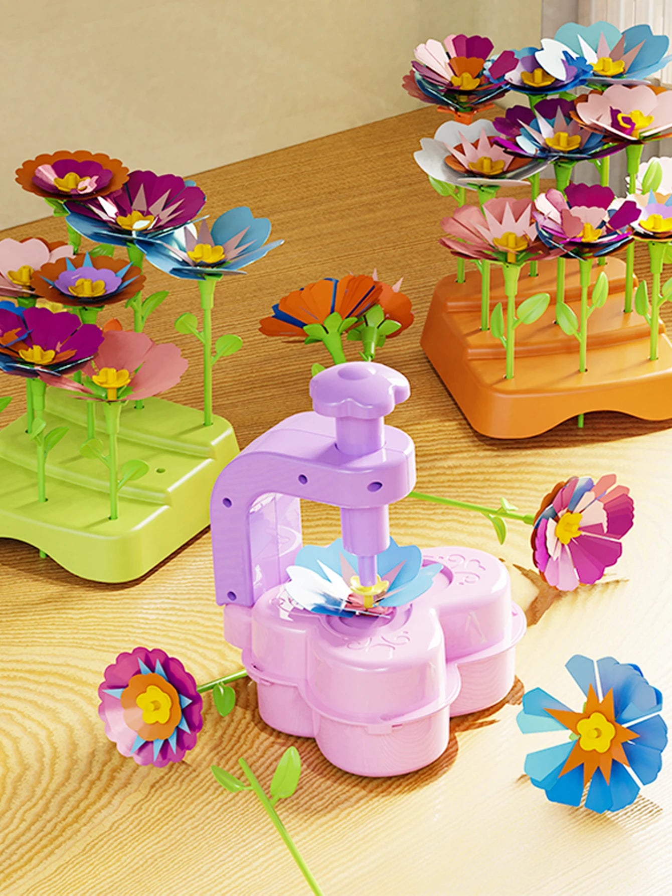 DIY Fabric Flower Bouquets Toys, Flower Bouquets Toy for Girls DIY Flower Make Making Craft Kit Educational Kids Gifts