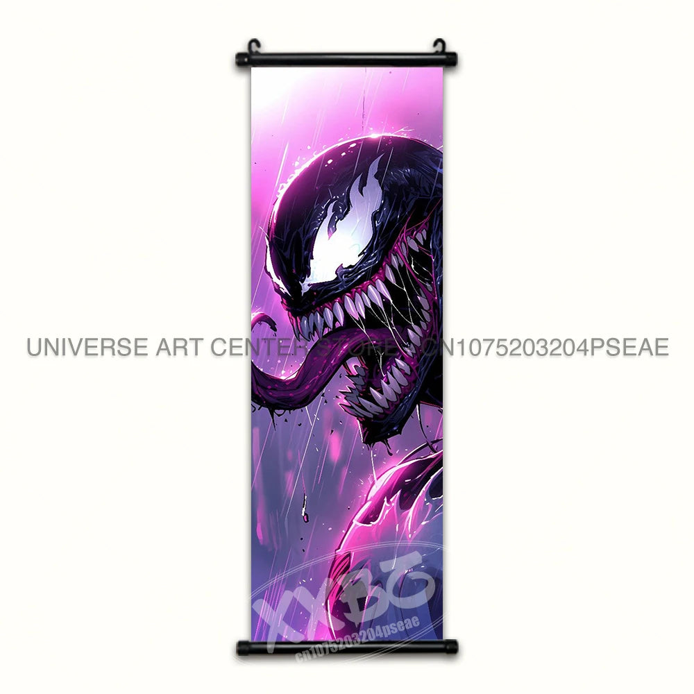 Marvel Poster Black Panther Home Decor The Avengers Wall Art Venom Hanging Painting Spider Man Scrolls Picture Wolverine Mural