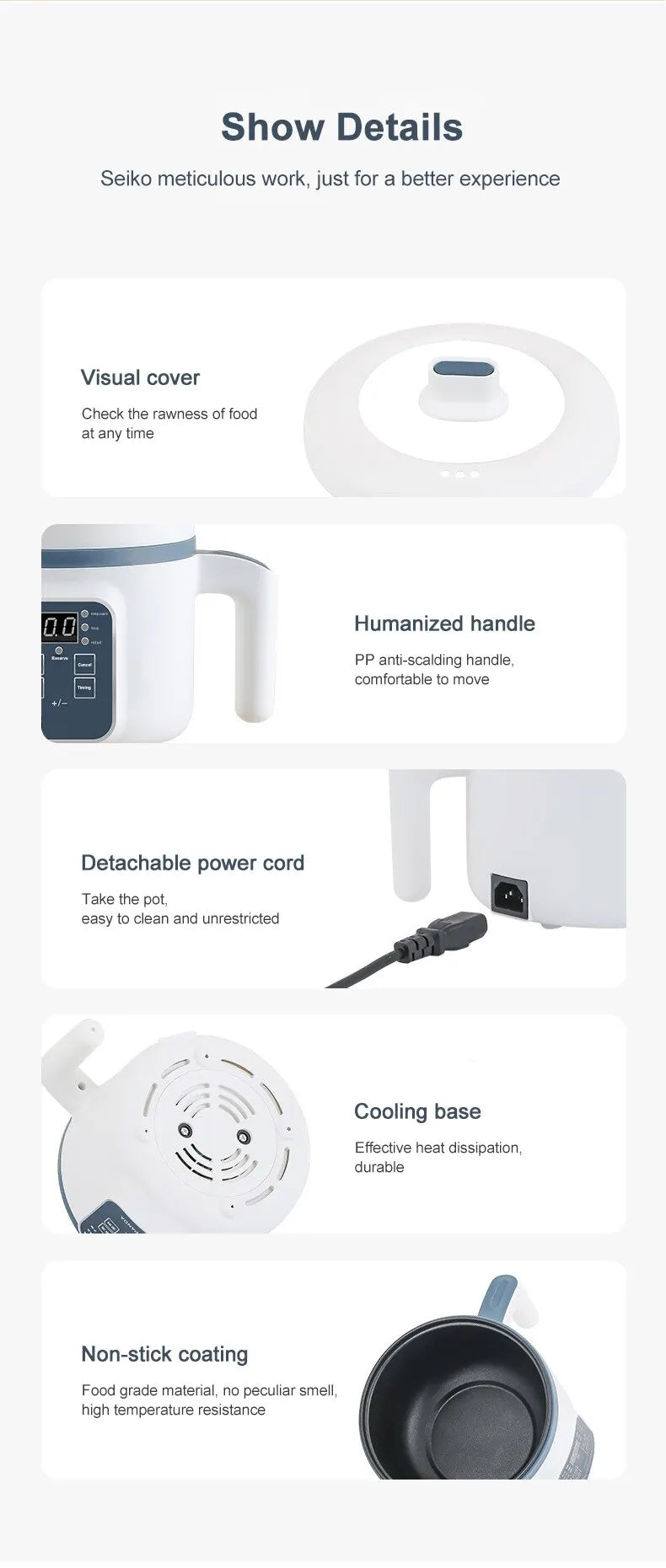 Digital Rice Cooker and Food Steamer | 220V Household Appliance with Dual-Layer Cooking