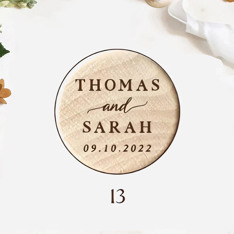 Custom 10/50/100pcs Wine Cork Stoppers Wedding Party Thank You Favors for Guest Engraved Wooden Bottle Cork Stopper