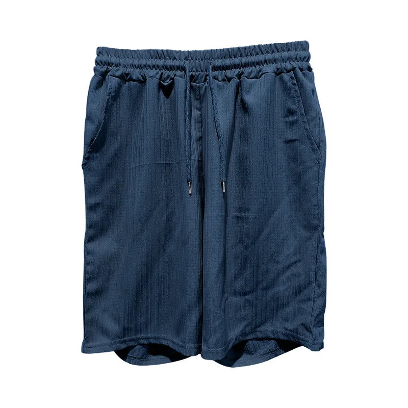 Summer European and American Style Men's Clothing Short Sleeve Cardigan Suit Men's Casual Loose Short Sleeves Shorts Beach Suit