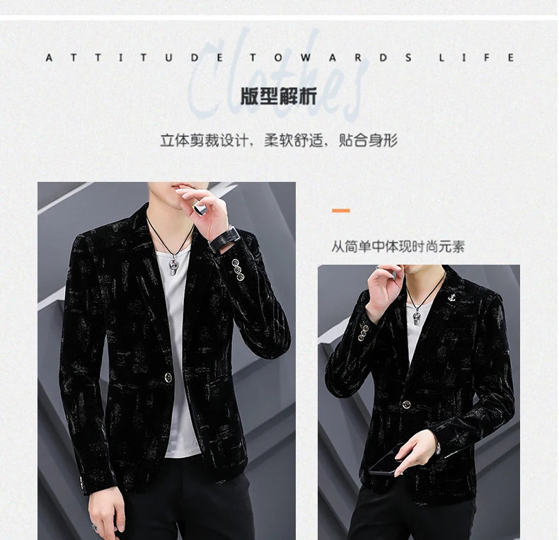 Nouveau blazer pour hommes en Velours côtelé