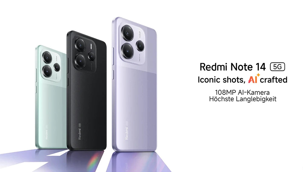 Global Version Xiaomi Redmi Note 14 5G Smartphone NFC MTK Dimensity 7025-Ultra 108MP Camera 5110mAh Battery 45W Turbo Charging