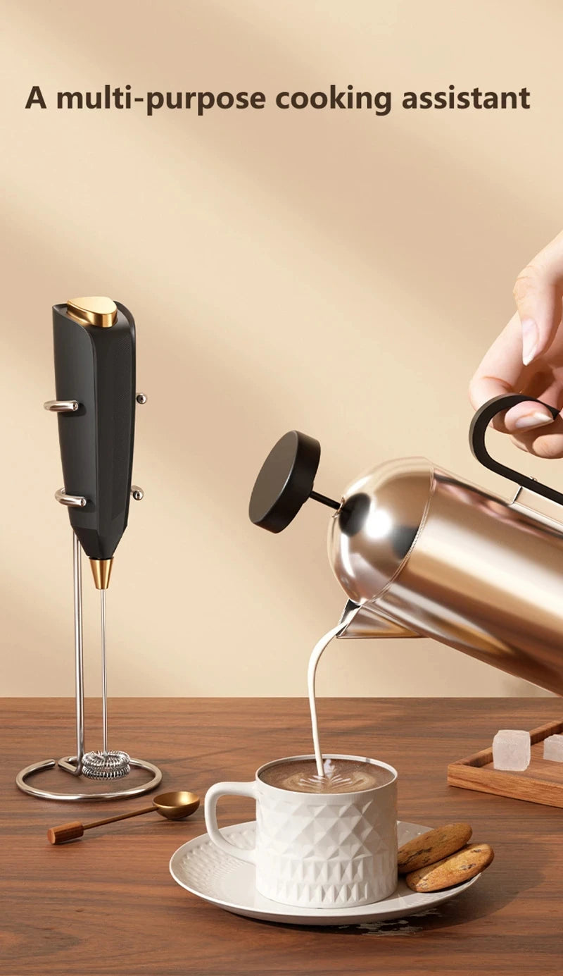 Xiaomi Wireless Electric Milk Frother Handheld Coffee Foam Maker for Latte Cappuccino Rechargeable Food Safe Fast Cream Frothing