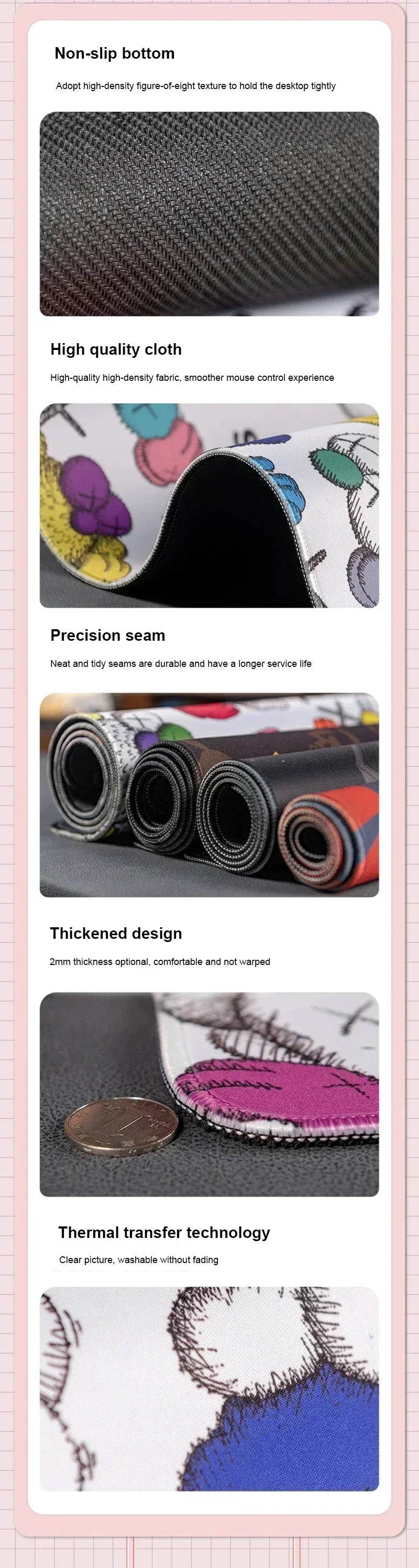 New Gaming Mousepad E-sports B-Battlefield 6 Keyboard Pad Large Game Accessories Lock Edge Desk Mat HD Non-slip Rubber Mouse Pad