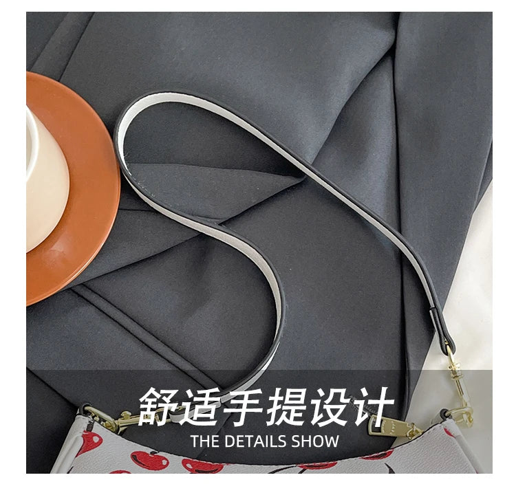 2025 Latest! Modern Vintage Cherry Crossbody - Mahjong - Style Chain Bag, Shoulder/Underarm Design, Women's Light Luxury