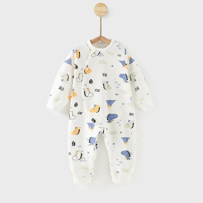 Newborn Baby Bottoming Climbing Clothes Autumn Pajamas Super Cute Baby Bodysuit Spring and Autumn