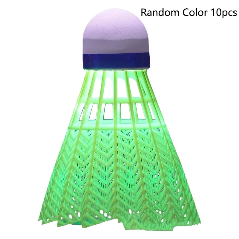 5/10Pcs LED Badminton Lighting Balls Luminous Badminton Shuttlecocks Sports Night Glowing Training Badminton Balls Dark Games