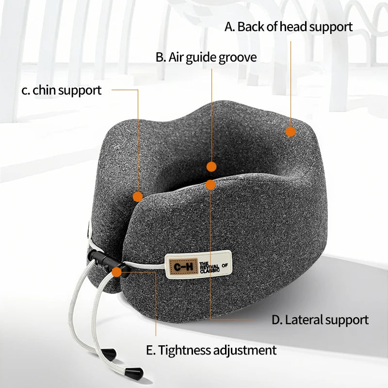 Memory Foam U-Shaped Pillow Travel Neck Support Sleeping Pillow Shoulder Rest U-Cushion Airplane Trip Neck Pillow