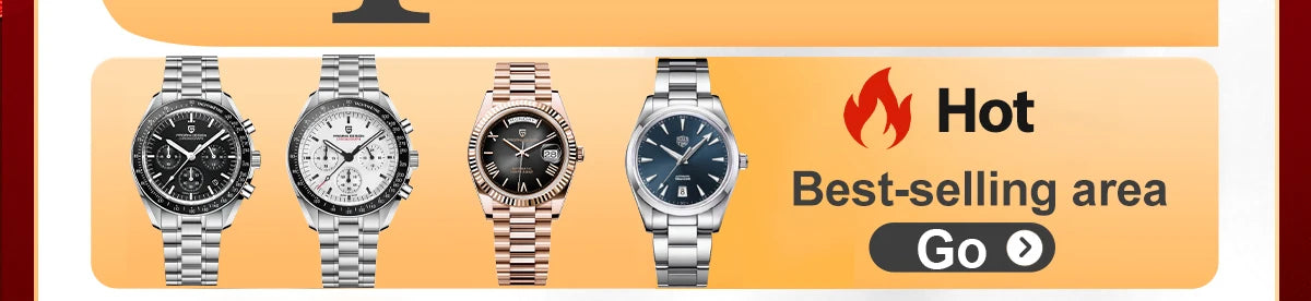 PAGANI DESIGN 2025 New Men's Watches Top Luxury Quartz Watch For Men Auto Date Speed Chronograph AR Sapphire Mirror Wrist watch