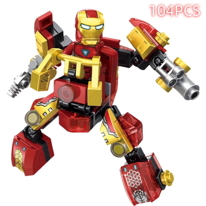 Disney Building Blocks Mini Model Figures Compatible Spiderman Iron Man Venom Captain Hawk Deadpool Technic Armor City Gift Toys