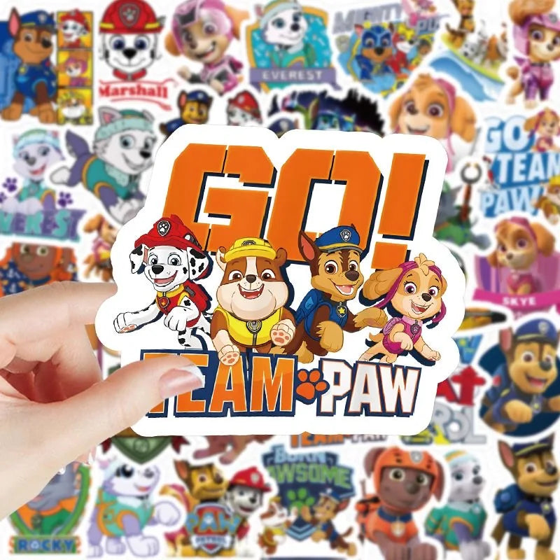 10/30/50/104PCS PAW Patrol Fun Children Cartoon Stickers Suitcase Scrapbooking Laptop Stationery Toy Sticker
