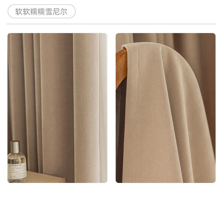 ستائر تعتيم من الشنيل لغرفة المعيشة وغرفة الطعام وغرفة النوم والحماية من الشمس باللون الأخضر الفرنسي الفاخر لتزيين المنزل حسب الطلب