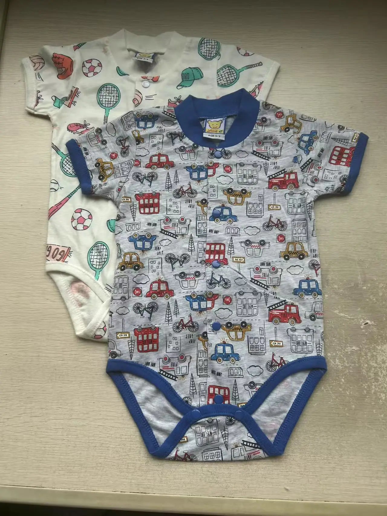 2023 Little Q Newborn Summer Bodysuits Baby Short Sleeve O Neck Clothes 2 pcs/lot Button Suits Pure Cotton Clothing