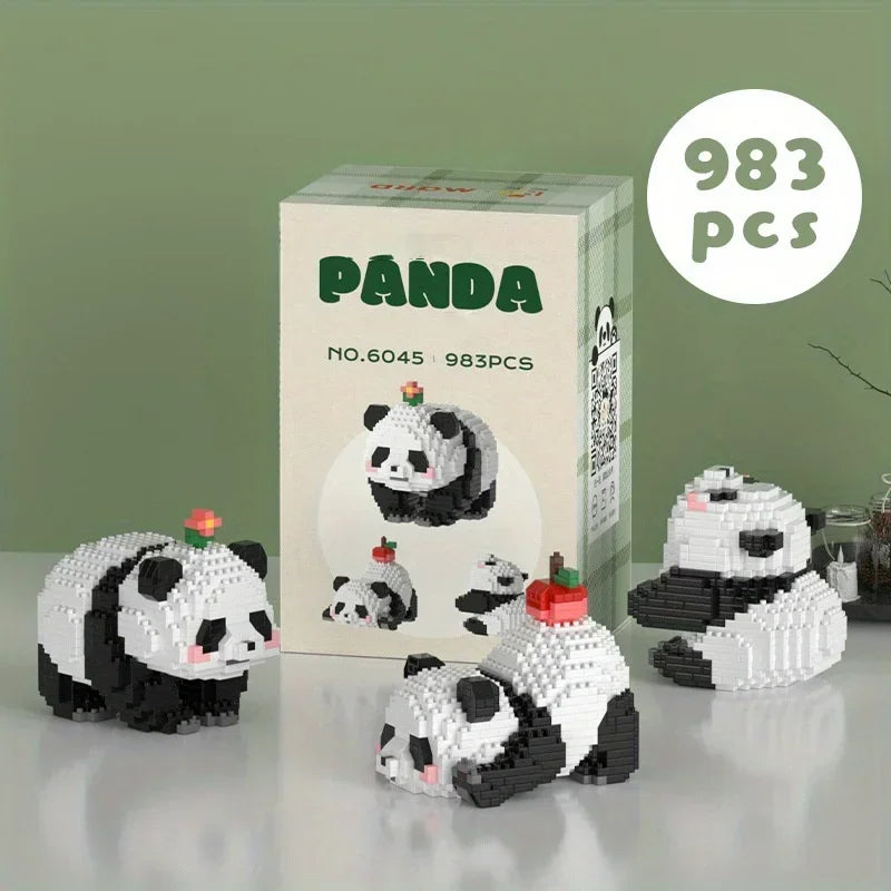 Cute Panda Building Blocks: Creative Series Educational Toy For Model Decoration Halloween/Thanksgiving Day/Christmas gift