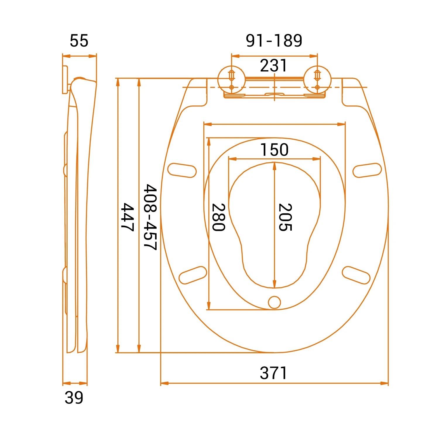 TODOT flidding family toilet glasses with child seat magnetic drop brake and adjustable Hip-bbts01bj