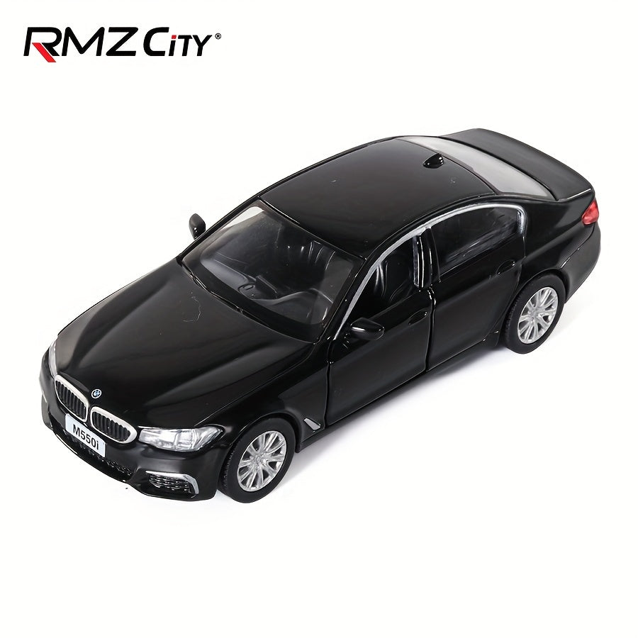 RMZ Simulation 1:36 Alloy BMW M550i Car Model Children's Toy Car Accessories Pull-back Car Model Boy Toy, As Halloween, Chrismas Gift