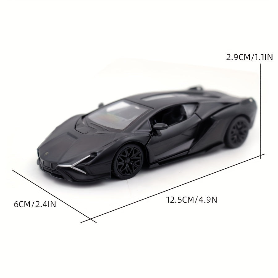 RMZ Simulation 1:36 Alloy Lamborghini Lightning Racing Car Model Children's Toy Car Decoration Backforce Car Model Boy Toy Birthday Halloween Christmas Gifts