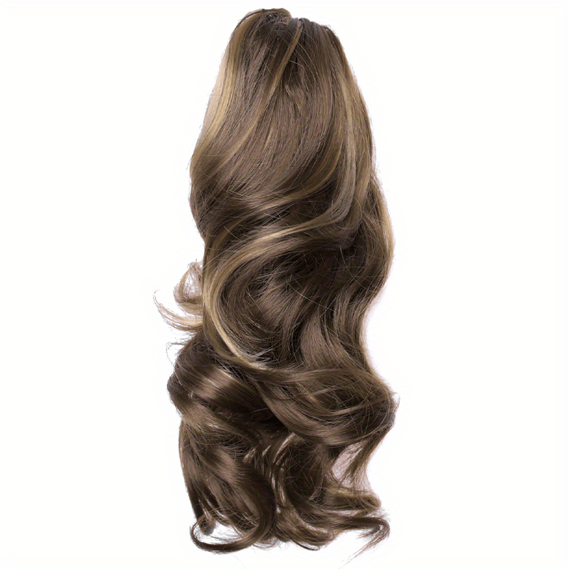 Claw Clip In Body Wave Hair Extensions Long Curly Wavy Ponytail Hair Extensions Synthetic Hair Pieces for Women Girls, Quick Hairstyle, Clip In Hair, Fashionable Wig, Loose Wave, Durable Clipins, High Quality Extensions, Wavy