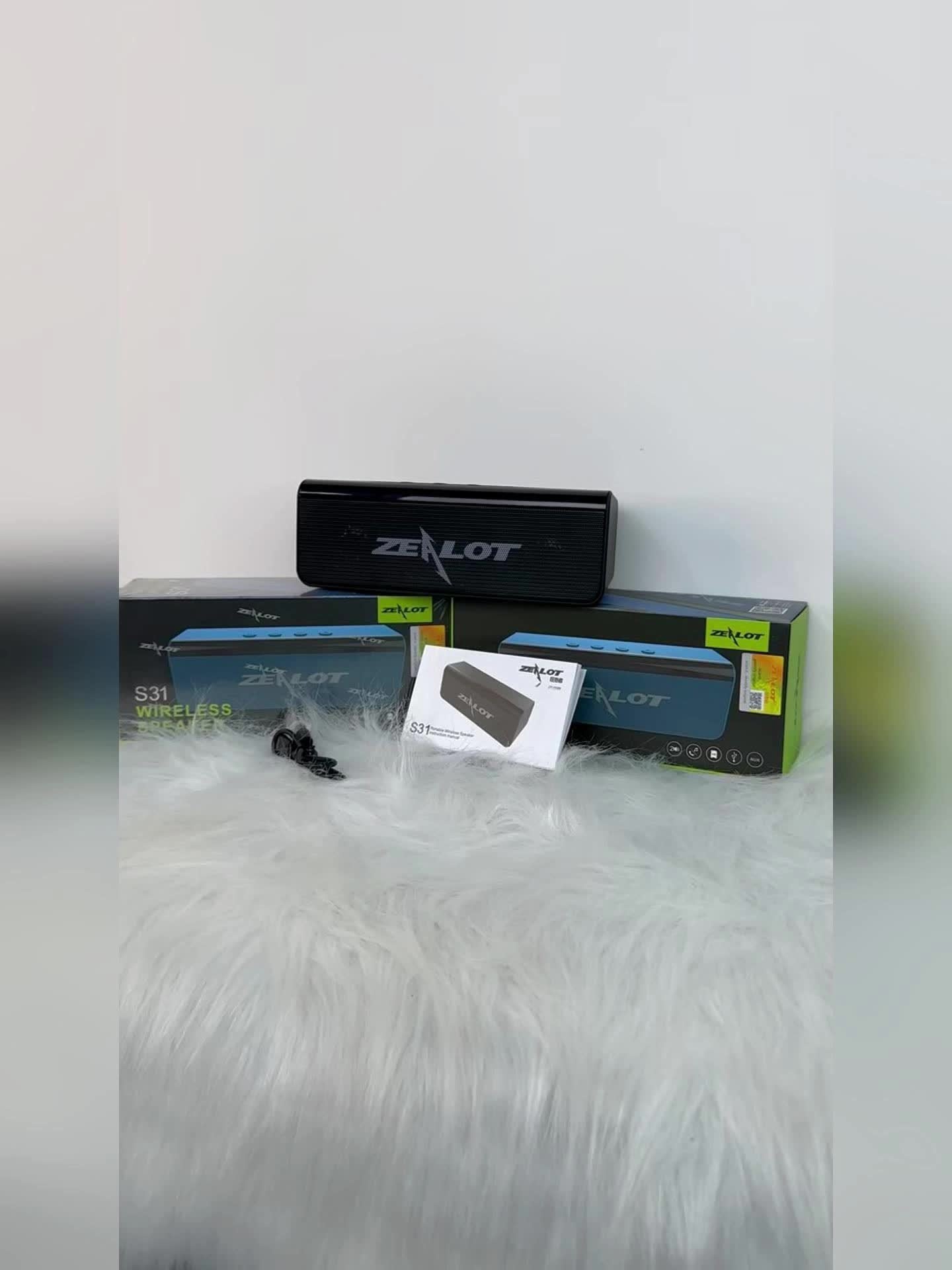 ZEALOT S31 10w Futuristic Portable Wireless Speaker, 10 Hours Playtime Loud Stereo, Compatible With Mobile Phone/Tablet/Tv. Tf/Usb/Aux Compatible, Speaker For Home/Car/Outdoor/Camping, Gift For Thanksgiving/Christmas