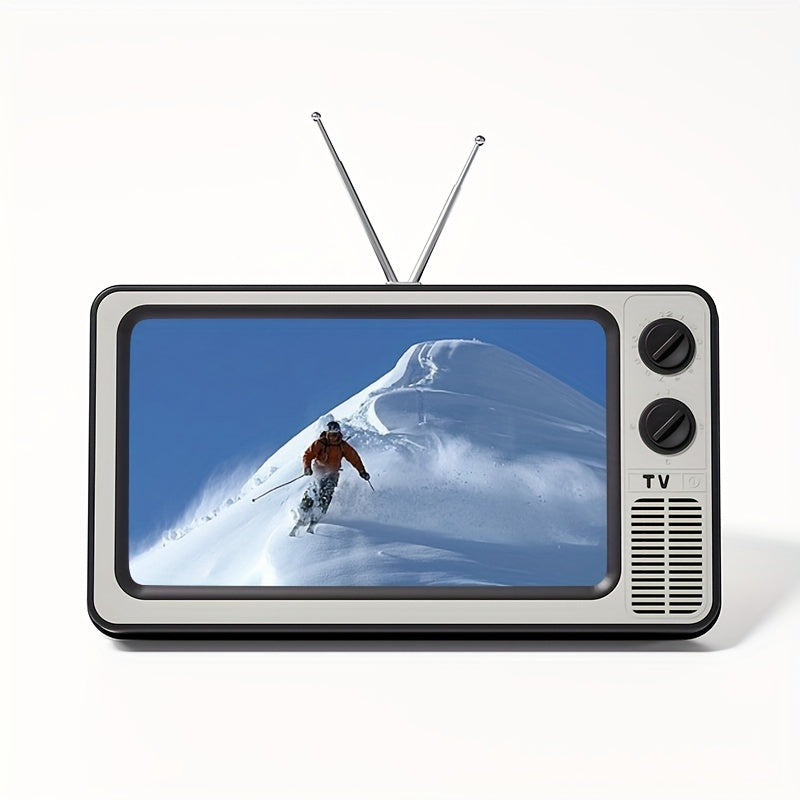 12-Inch Retro TV Shape Phone Screen Amplifier - Screen Expanders & Magnifiers for Movies, Videos, and Games - 3D Magnifier Screen Extender with Phone Stand Compatible with All Smartphones