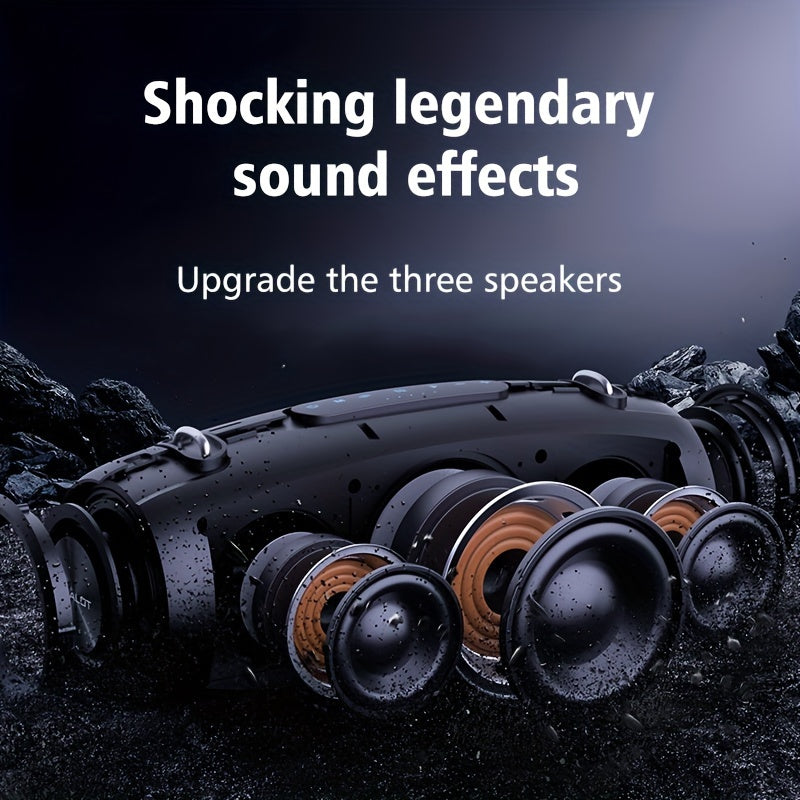 ZEALOT S67 60W Wireless Speakers, Outdoor Portable Subwoofer Speaker, Wireless Speaker, Dual Pairing, Long Battery Life, 40 Hours Playtime Loud Stereo, Booming Bass, Shoulder strap, Charging Cable And Aux Cable, Connect with
