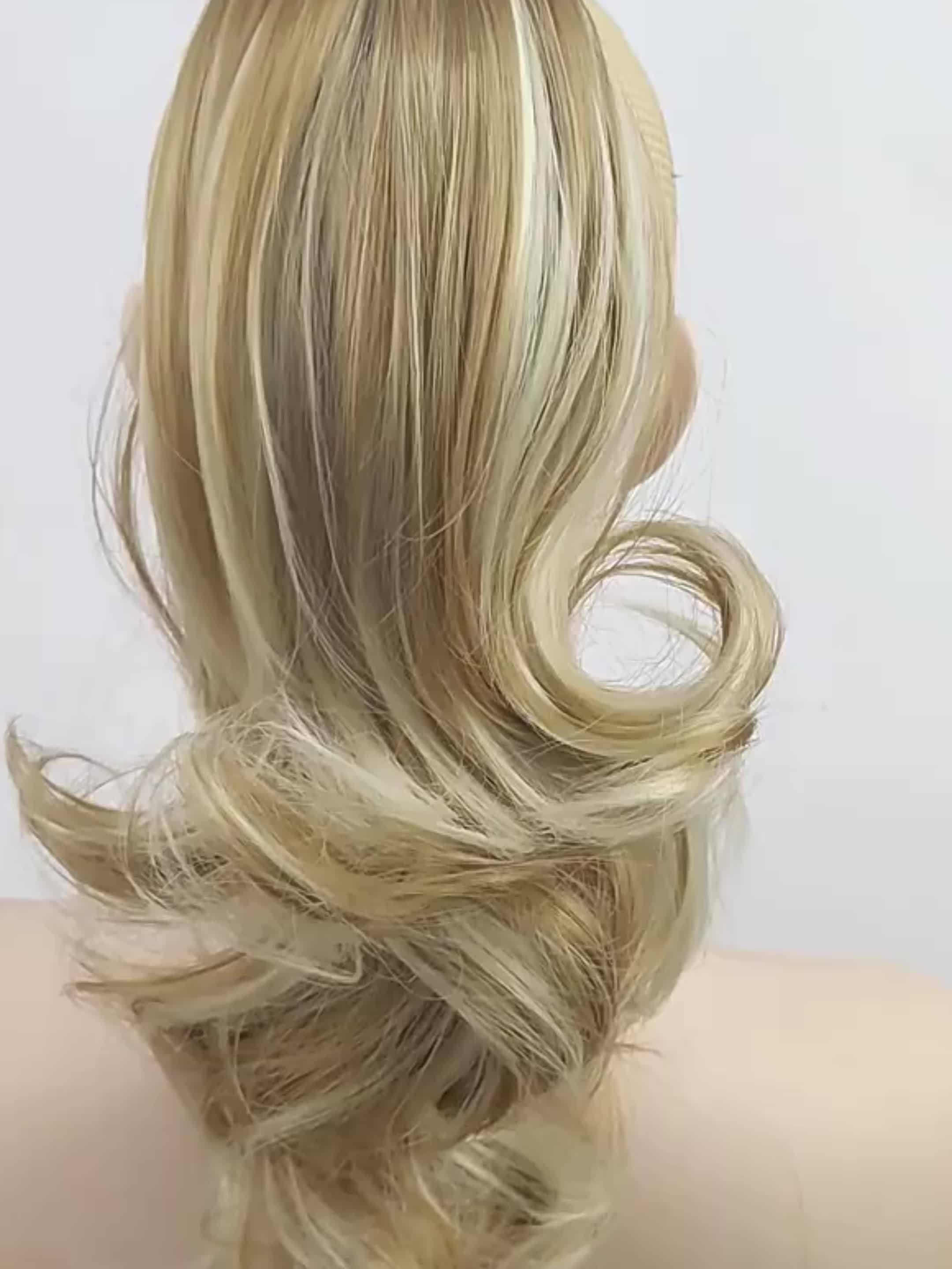 Claw Clip In Body Wave Hair Extensions Long Curly Wavy Ponytail Hair Extensions Synthetic Hair Pieces for Women Girls, Quick Hairstyle, Clip In Hair, Fashionable Wig, Loose Wave, Durable Clipins, High Quality Extensions, Wavy