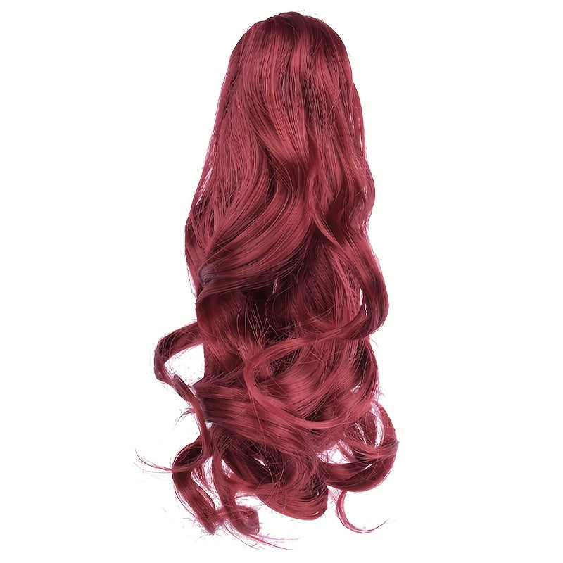 Claw Clip In Body Wave Hair Extensions Long Curly Wavy Ponytail Hair Extensions Synthetic Hair Pieces for Women Girls, Quick Hairstyle, Clip In Hair, Fashionable Wig, Loose Wave, Durable Clipins, High Quality Extensions, Wavy