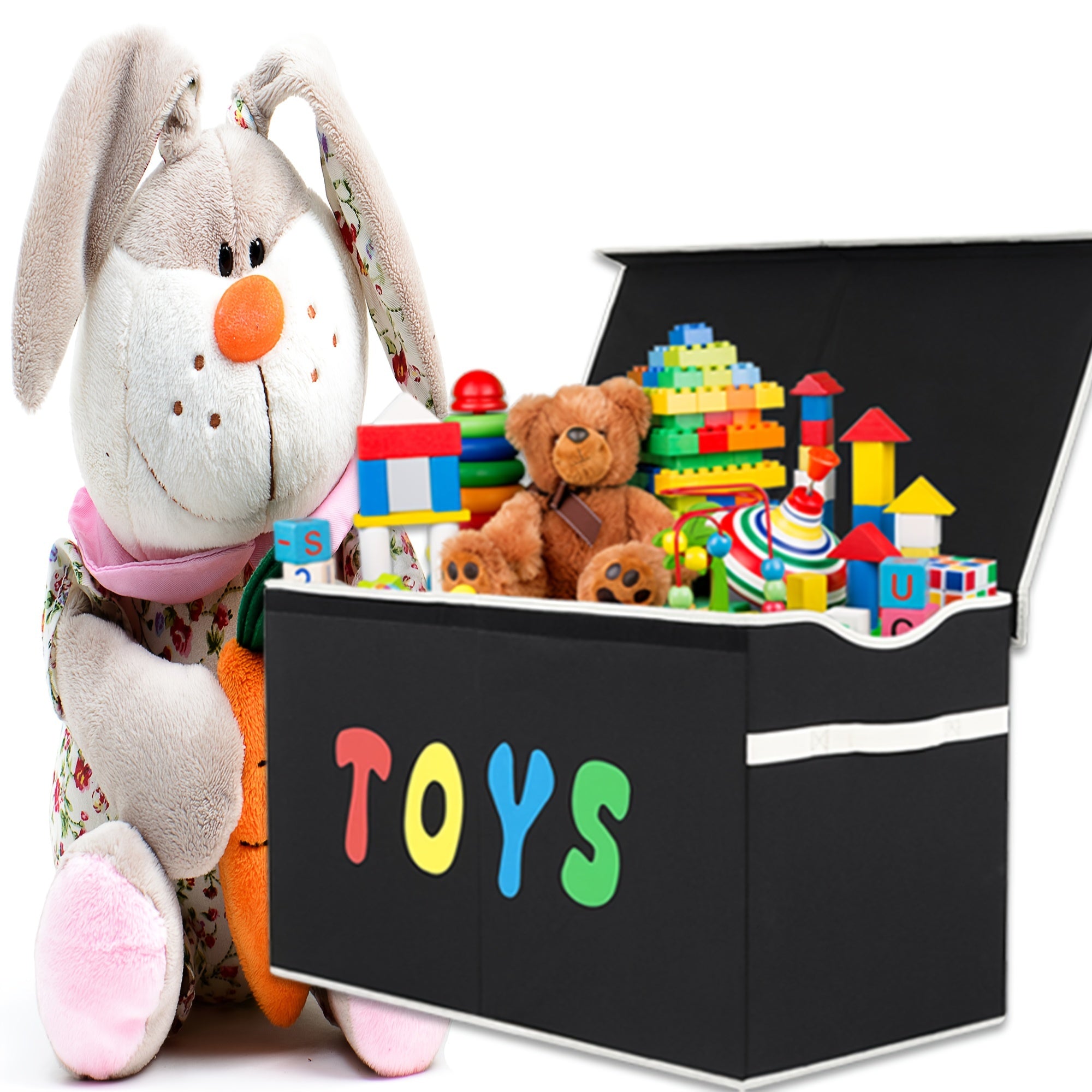 Extra Large Toy Box, Collapsible Sturdy Kids Toy Chest For Boys, Girls, Kids, Toy Storage Organizer Toddler Storage Bins With Lids, Toy Box Basket For Living Room, Bedroom, Nursery Gift Wrap Storage