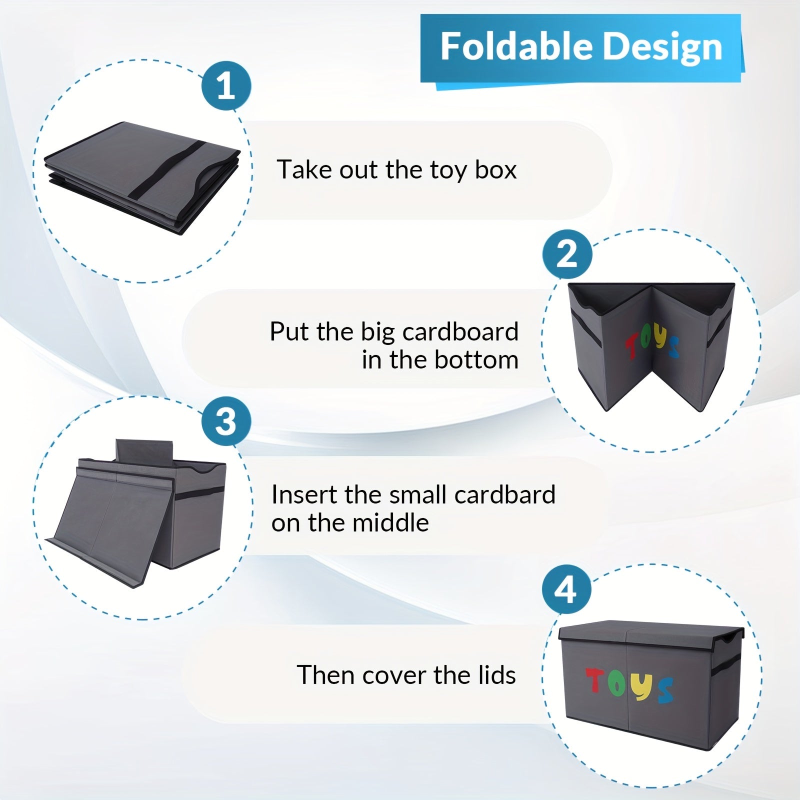 31.7gal Extra Large Toy Box (Patents and Copyrights Pending), Collapsible Sturdy Kids Toy Chest for Boys, Girls, Kids, Toy Storage Organizer Toddler Storage Bins with Lids, Toy Box Baskets for Living Room, Bedroom, Nursery Sh