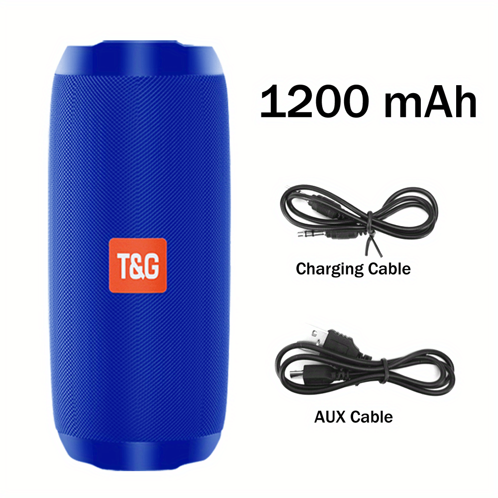 TG117 Portable Wireless Speaker Outdoor Waterproof HiFi Column Stereo Surround Loudspeaker Hands-free TF Card AUX TWS Sound - Enjoy Music Play