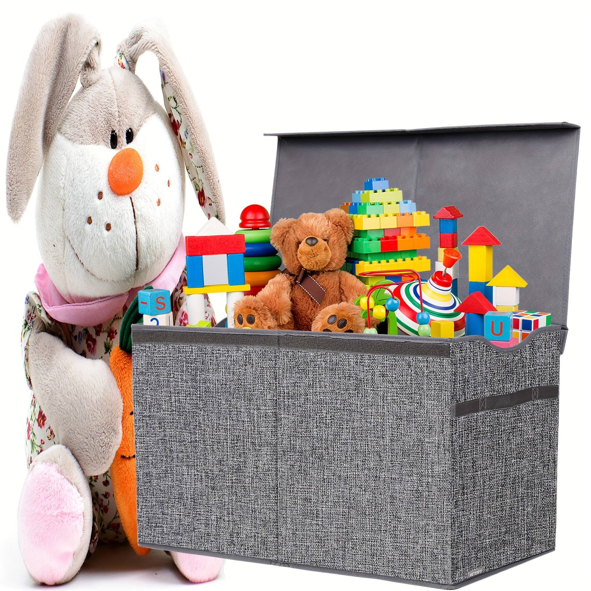 Extra Large Toy Box, Collapsible Sturdy Kids Toy Chest For Boys, Girls, Kids, Toy Storage Organizer Toddler Storage Bins With Lids, Toy Box Basket For Living Room, Bedroom, Nursery Gift Wrap Storage