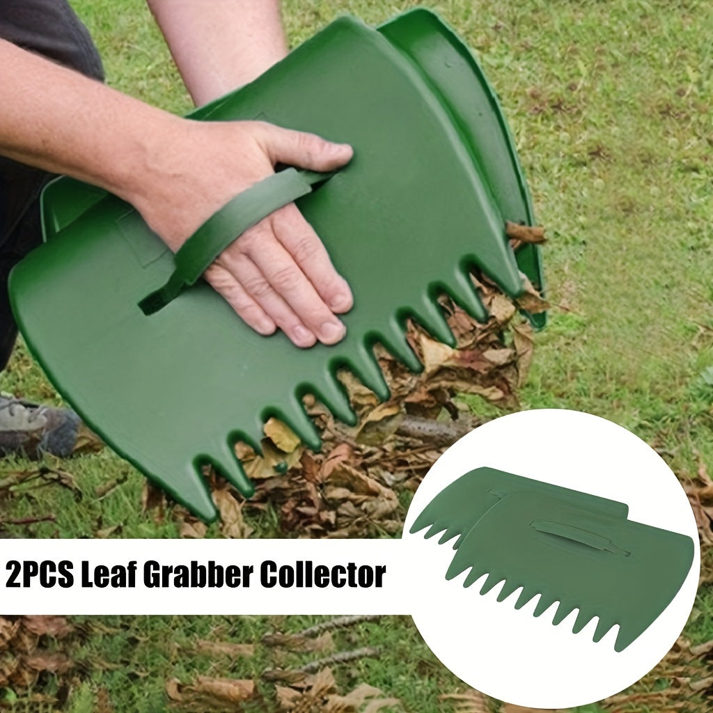 Garden Waste Collector Large Weeding Shovel Portable Tools Green, multifunctional, efficient garden yard grass shovel, plastic soil shovel, manual leaf rake