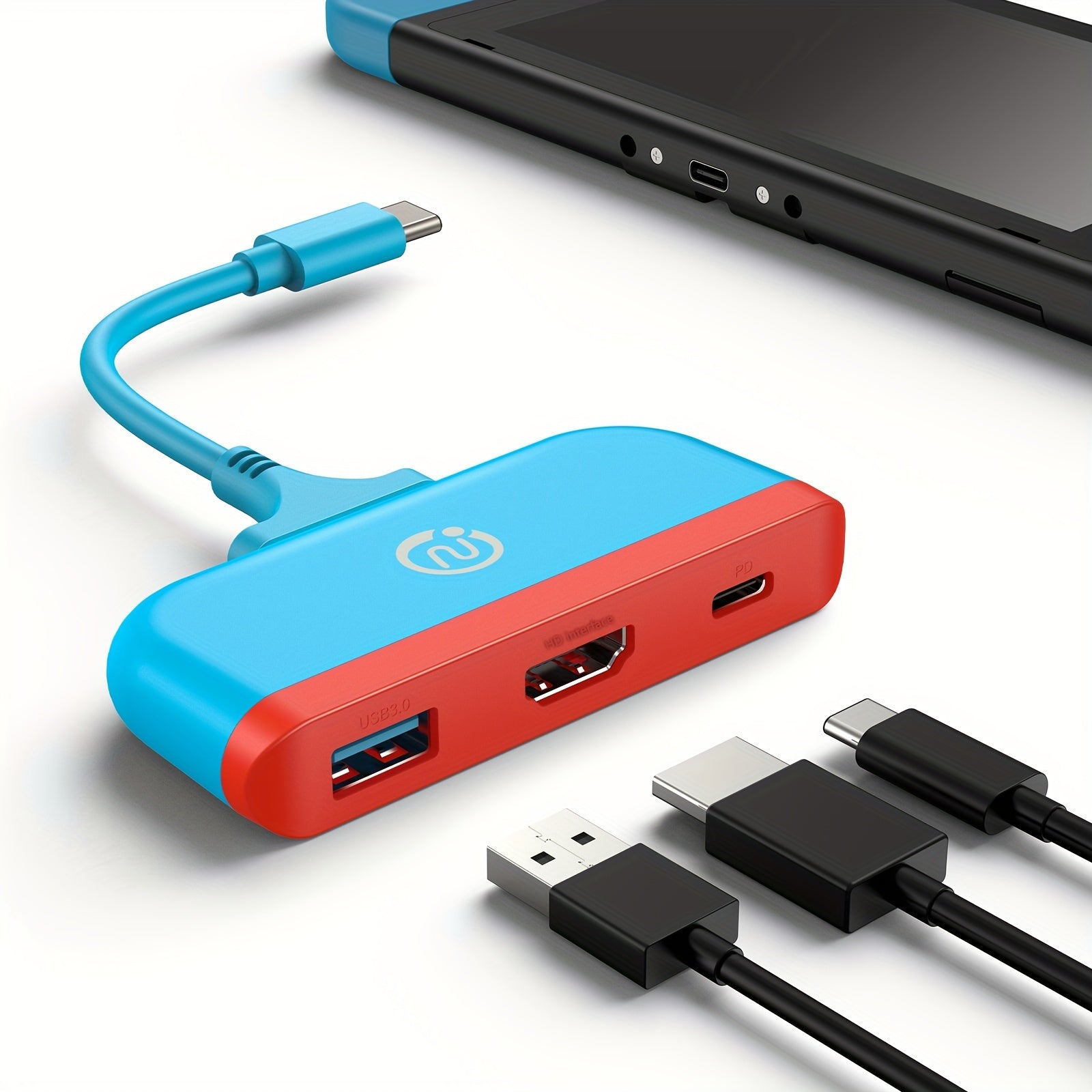 NEWDERY Ultimate Docking Station - Seamless Switch & OLED Hub, High-Definition Type C AV Station, All-in-One Connector for Samsung DeX, Steam Deck, TV Mode & PC