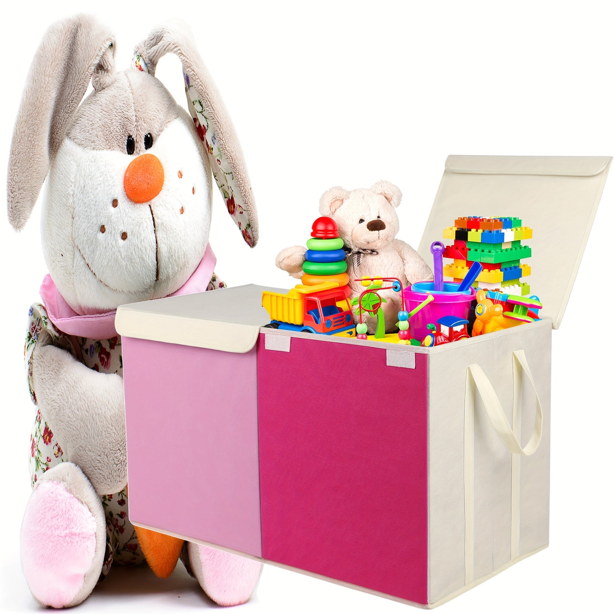 Extra Large Toy Box, Collapsible Sturdy Kids Toy Chest For Boys, Girls, Kids, Toy Storage Organizer Toddler Storage Bins With Lids, Toy Box Basket For Living Room, Bedroom, Nursery Gift Wrap Storage